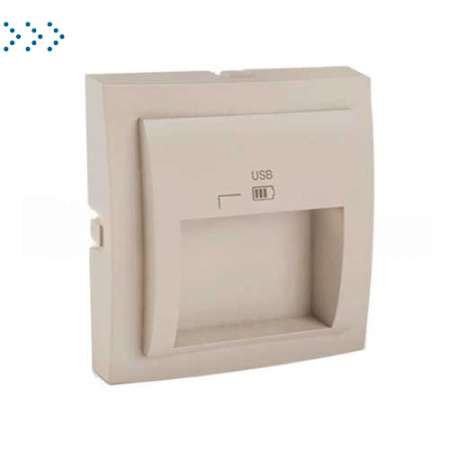 Лицевая панель для двойной USB зарядки, бежевая (90673 TMF)